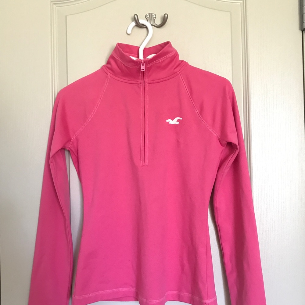 Hollister Hot Pink Long Sleeves Shirt